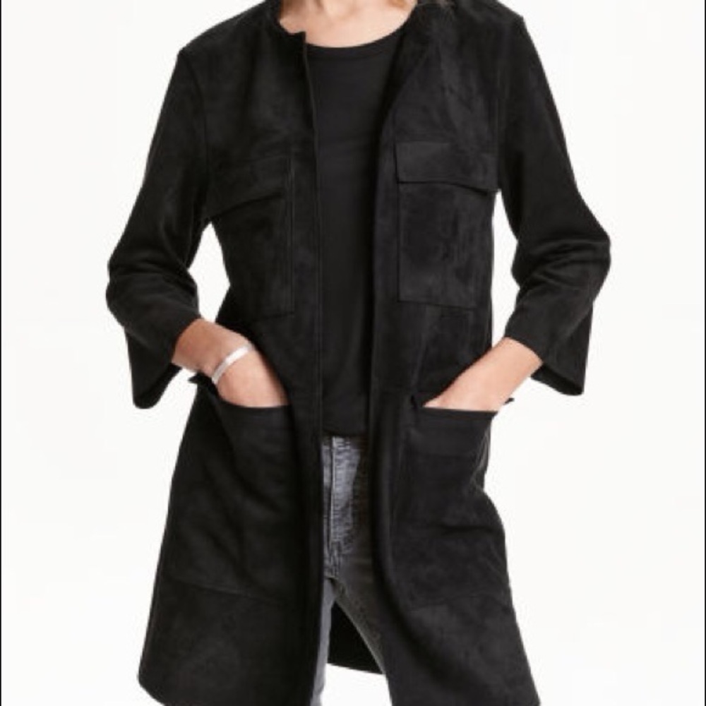 Uncle Frank Faux Suede Black Jacket